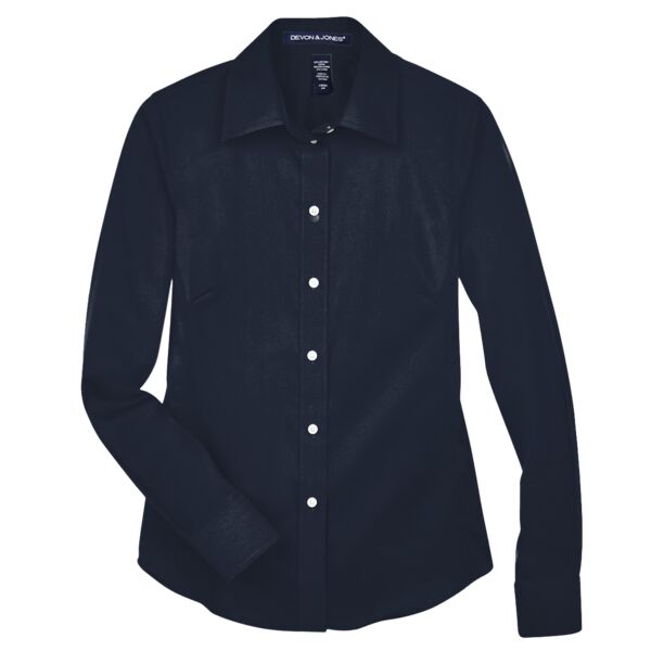 Women's Crown Collection® Solid Stretch Twill Woven Dress Shirt Thumbnail