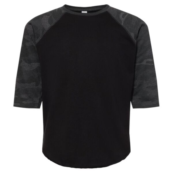 Youth Baseball Fine Jersey Three-Quarter Sleeve Tee Thumbnail