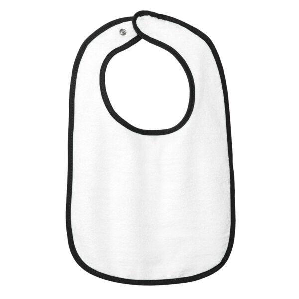 Infant Contrast Trim Terry Bib Thumbnail