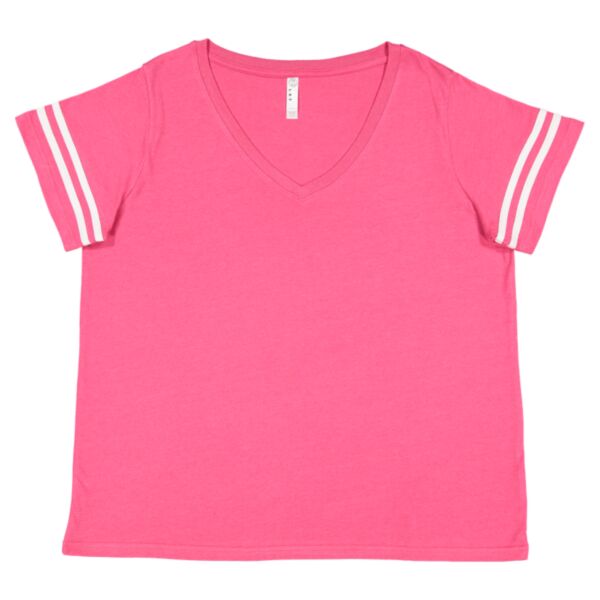 Women's Curvy Collection Vintage Football T-Shirt Thumbnail