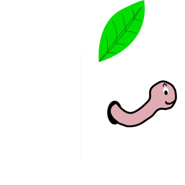 Apple 002 Red Green Leaf w Worm Thumbnail