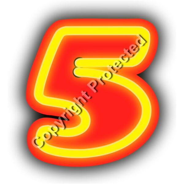rwwgub Neon Numerals 5 Thumbnail