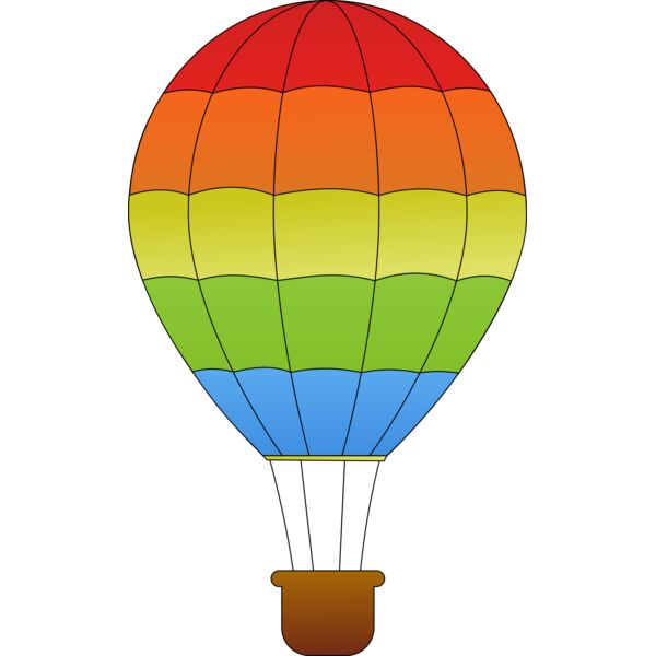 maidis Horizontal Striped Hot Air Balloons Thumbnail