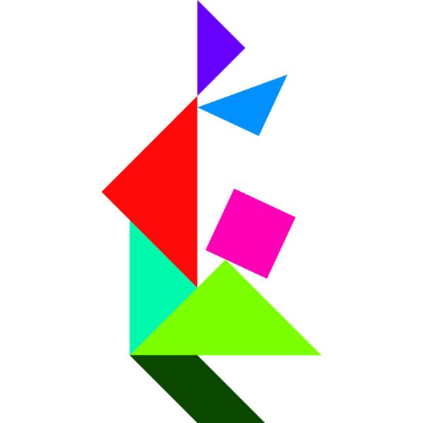 Tangram shape people 12 Thumbnail