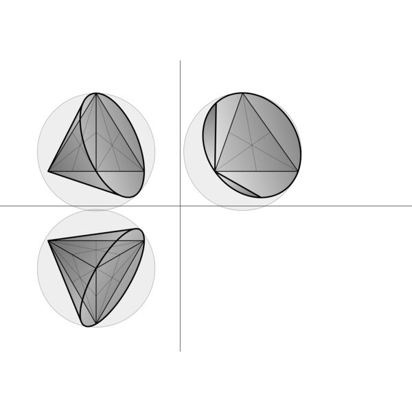 Kegel 4 umhuellt Tetraeder Parallelprojektion Thumbnail