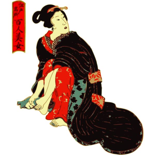 j4p4n Woman in a Kimono cleans her feet Thumbnail