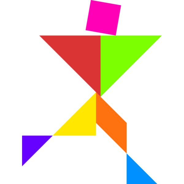 Tangram shape people 13 Thumbnail