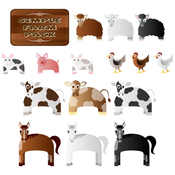 Simple Farm Animals Thumbnail
