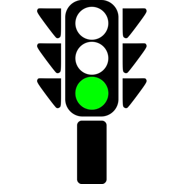 traffic semaphore silhouette green Thumbnail