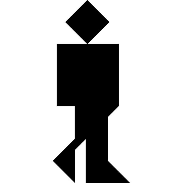 Tangram shape people 03 black Thumbnail