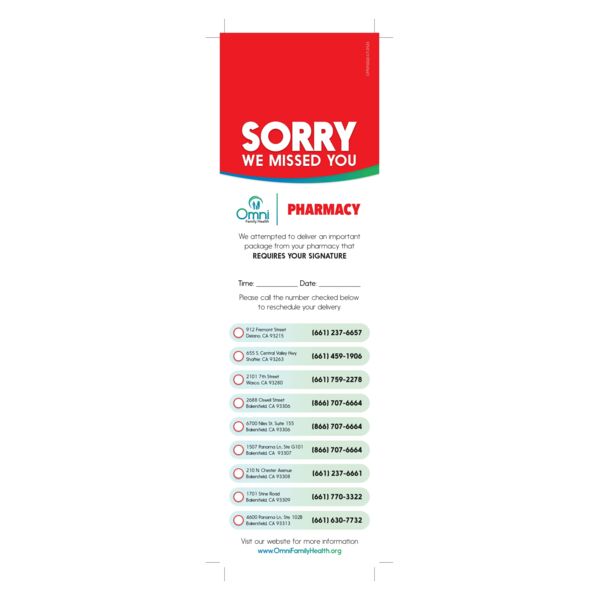 We Missed You Delivery Door Hangers 2023 Thumbnail