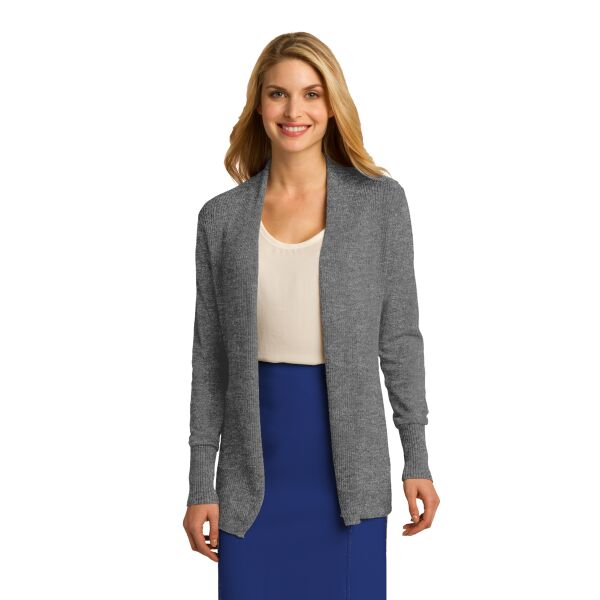 Ladies Open Front Cardigan Sweater Thumbnail