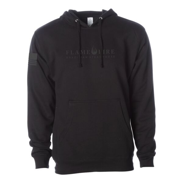 flame and fire_n6210 adult black hoodie Thumbnail