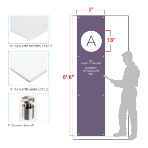 ACRYLIC WALL ID SIGNACRYLIC WALL ID SIGN Thumbnail