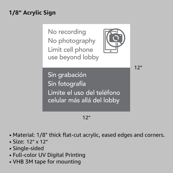 No Recording Sign Thumbnail