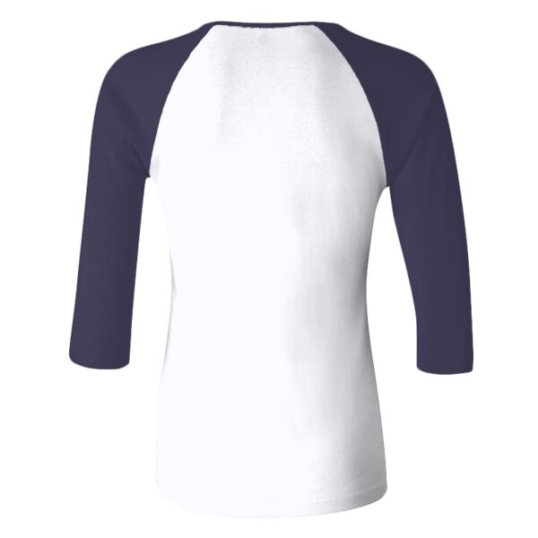 Ladies' Baby Rib Three-QuarterSleeve Contrast Raglan T-Shirt Thumbnail