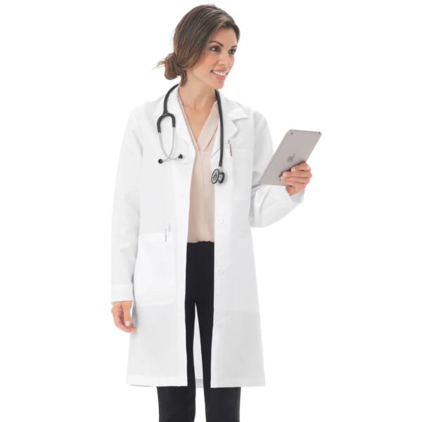 Women's Five-Pocket 37" Full-Length Long Lab Coat Thumbnail