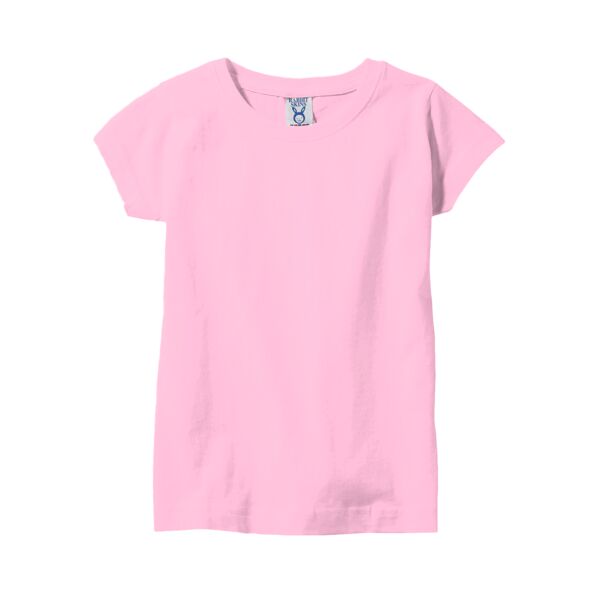 Toddler 4.5 oz. Girls' Fine Jersey Longer Length T-Shirt Thumbnail
