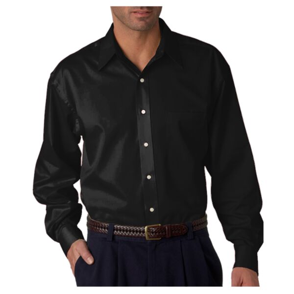 8991 Men's Whisper Elite Twill Blend Woven Shirt Thumbnail
