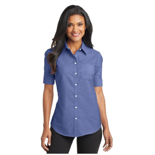 Ladies Short Sleeve SuperPro™ Oxford Shirt Thumbnail