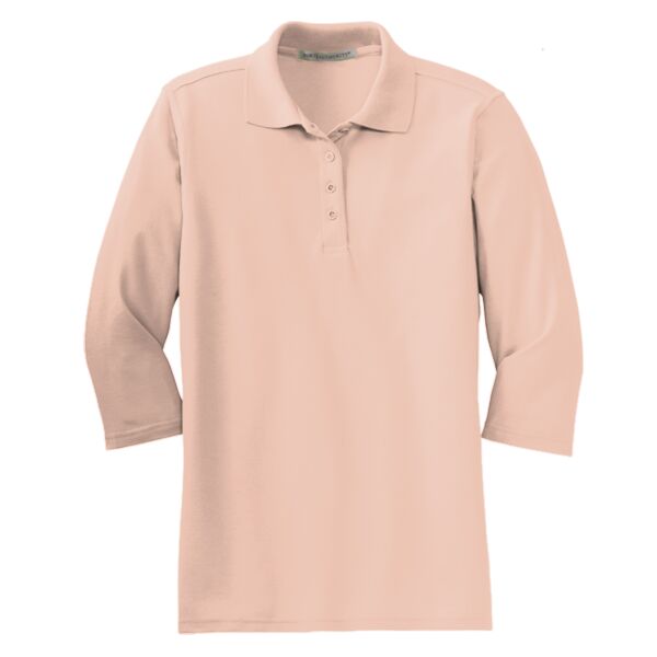 L562 Ladies Silk Touch™ 3/4 Sleeve Polo Thumbnail