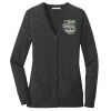 (KM) Ladies Marled Cardigan Sweater Thumbnail