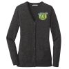 (KM) Ladies Marled Cardigan Sweater Thumbnail