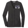 (KM) Ladies Marled Cardigan Sweater Thumbnail