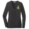(KM) Ladies Marled Cardigan Sweater Thumbnail