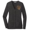 (KM) Ladies Marled Cardigan Sweater Thumbnail