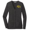 (KM) Ladies Marled Cardigan Sweater Thumbnail