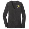 (KM) Ladies Marled Cardigan Sweater Thumbnail