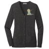 (KM) Ladies Marled Cardigan Sweater Thumbnail