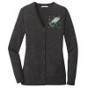 (KM) Ladies Marled Cardigan Sweater Thumbnail