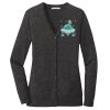 (KM) Ladies Marled Cardigan Sweater Thumbnail