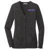 (KM) Ladies Marled Cardigan Sweater Thumbnail