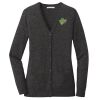 (KM) Ladies Marled Cardigan Sweater Thumbnail