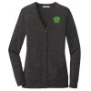 (KM) Ladies Marled Cardigan Sweater Thumbnail
