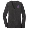 (KM) Ladies Marled Cardigan Sweater Thumbnail