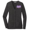 (KM) Ladies Marled Cardigan Sweater Thumbnail