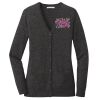 (KM) Ladies Marled Cardigan Sweater Thumbnail