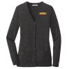 (KM) Ladies Marled Cardigan Sweater Thumbnail