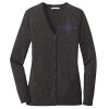 (KM) Ladies Marled Cardigan Sweater Thumbnail