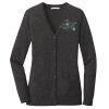 (KM) Ladies Marled Cardigan Sweater Thumbnail