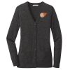 (KM) Ladies Marled Cardigan Sweater Thumbnail