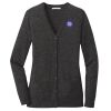 (KM) Ladies Marled Cardigan Sweater Thumbnail