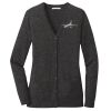 (KM) Ladies Marled Cardigan Sweater Thumbnail