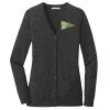 (KM) Ladies Marled Cardigan Sweater Thumbnail