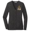 (KM) Ladies Marled Cardigan Sweater Thumbnail