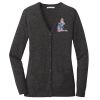 (KM) Ladies Marled Cardigan Sweater Thumbnail